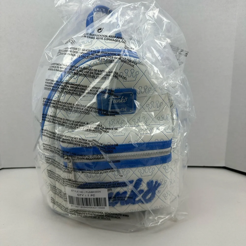 Loungefly Funko Logo White Mini Backpack
